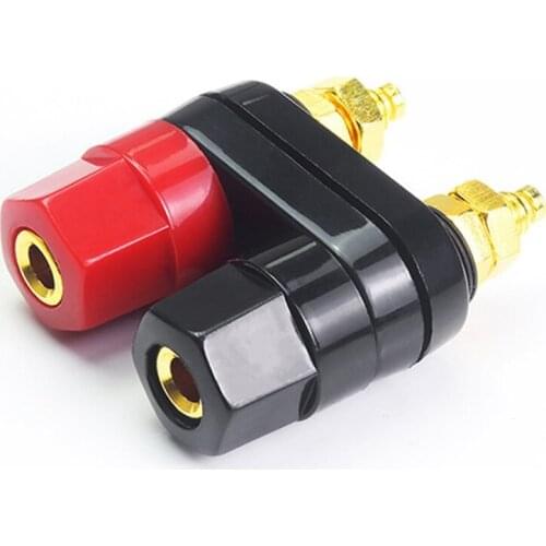 2pcs Dual 4mm Banana Plug Jack Socket Binding Post Terminal Connector For Speaker Amplifier Hexagonal / Plum-shaped Terminal