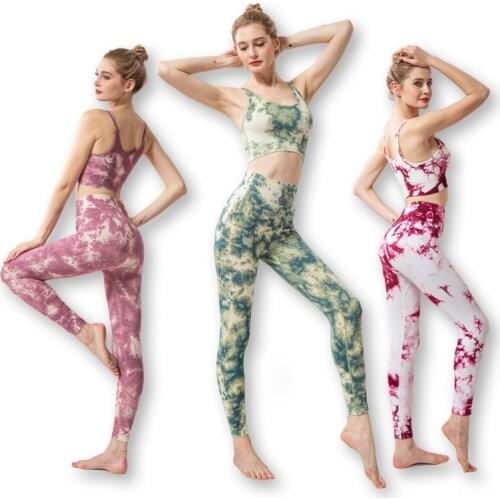 2PCS Camouflage Set Women Yoga Suit Sport Set Gym Workout Clothes Long Sleeve Fitness Crop Top High Waist Seamless Camo Leggings