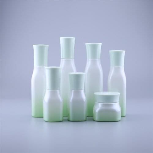 6pcs Green Glass emulsion Refillable Ointment Bottles Empty Cosmetic Jar Pot Eye Shadow Face Cream Container 40ml100ml120ml50g