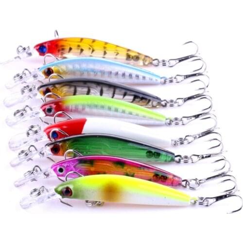 8pcs Mini Minnow Fishing Lures 7cm 4g Hard Plastic Bait Isca Artificial Wobblers Swimbait Bass Bait Fishing Tackle