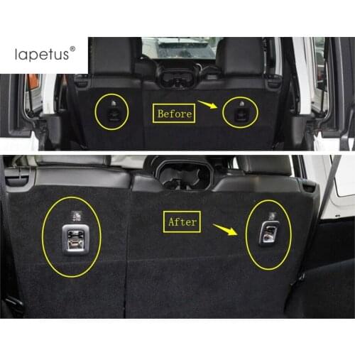 Lapetus Accessories For Jeep Wrangler JL 4 Door Model 2018 - 2020 Rear Trunk Tail Seat Backrest Adjustment Molding Cover Trim