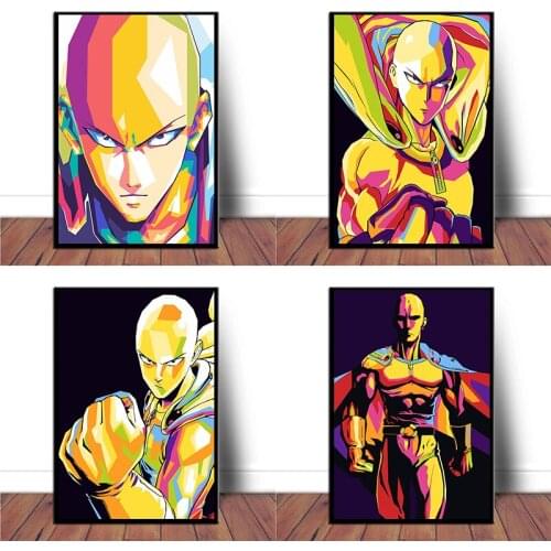 Anime One-Punch Posters Creative Pop Art Canvas Painting Living Room Decoration Bedroom Decor Wall Art Wall Decor Canvas Art