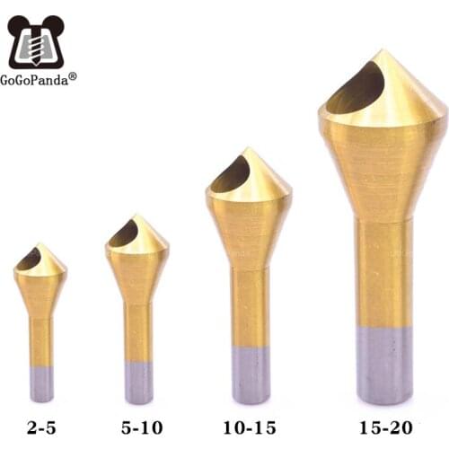 Free Shipping 4Pcs/Set Titanium-plated Counter Sunk Drills Chamfers Drill Hole Boring Machine Inclined