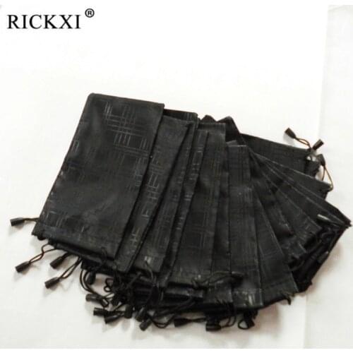 50 pcs/lot Glasses Case Soft Waterproof Plaid Cloth Sunglasses Bag Glasses Pouch Black Color Wholesale Good Quality