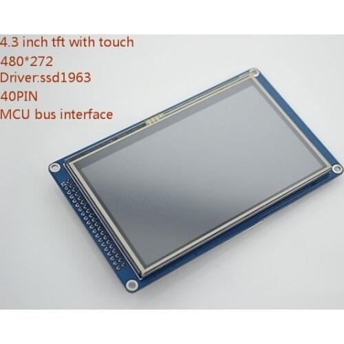4.3" 4.3 Inch TFT Display Module LCD Screen Shield 480*272 For Ard 51/AVR/STM32+PCB Adapter+Touch Panel MCU Bus Interface