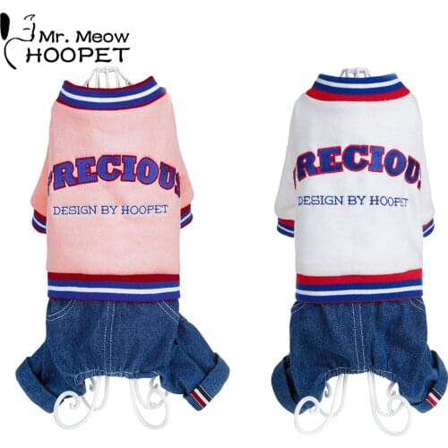 Hoopet Dog Clothes Warm Coat for Small Dogs Autumn/Winter Costume Pets Coat Cat Four Feet Clothes