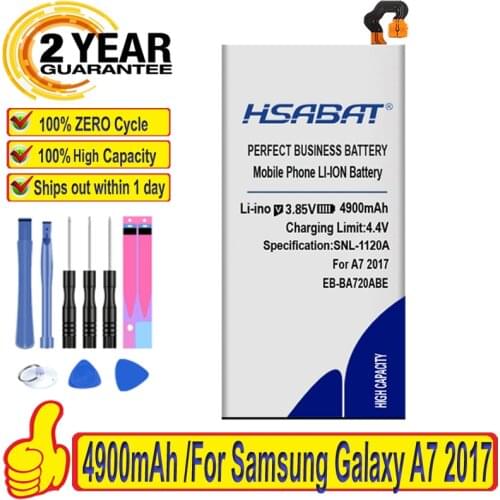HSABAT 100% New 4300mAh Battery for Samsung Galaxy A7 2017 / SM-A720 A720F A720S Galaxy J7 Pro SM-J730F / J7 2017 EB-BA720ABE