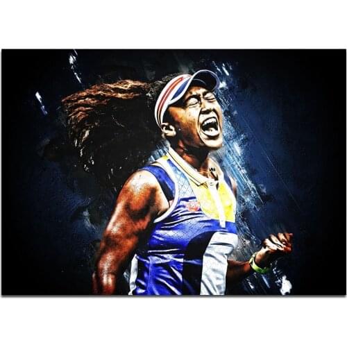 Canvas Painting Naomi Osaka Japanese Tenni Posters and Prints Wall Art Picture for Living Room Decor No Frame