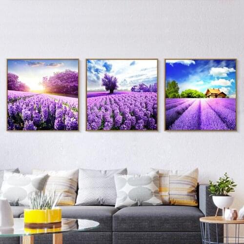 GOODECOR Romantic Printed Canvas Landscape Canvas Painting Modern Home Decor Beautiful Flowers Wall Art Picture no frame