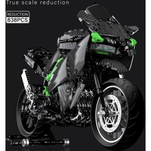 FENLE Building Blocks Technical Motorcycle Street Locomotive Racing car Static Model Bricks DIY MANS Toys 1:12