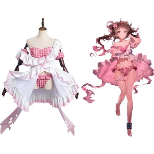 Arknights Eyjafjalla Cosplay Costume Dress Swimwear Outfits Halloween Carnival Suit For Girls