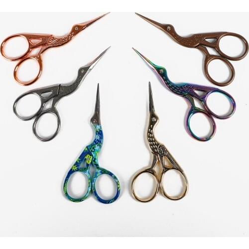 Crane Cross Stitch Scissors Stainless Steel Retro Classic Vintage Antique Craft Sewing Tailor Scissor Handicraft DIY Home Tool