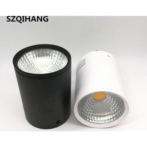 Hot sale Dimmable COB 10W 15W 20W White shell Black shell LED Down Lights LED Ceiling lamp Warm Natural Cold White