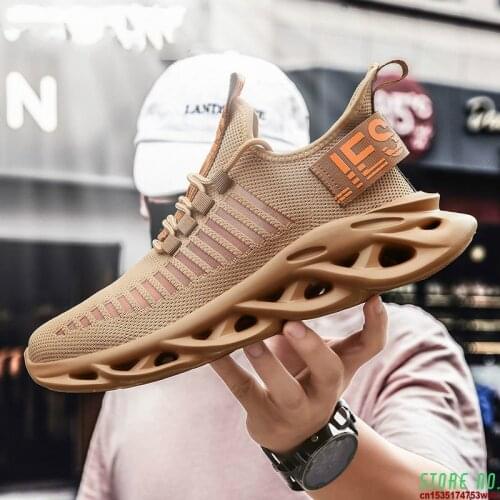 Mens Running Shoes Breathable Shockproof Light weight Lace Up Men Blade Sneakers Height Increase Gym Walking Shoes Male Leisure