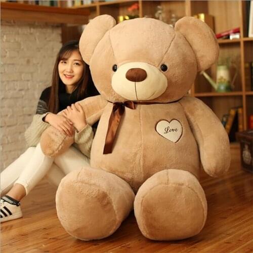 Stuffed Plush Toy Ribbon Real Life Teddy Bear Doll Hug Bear Doll Toys for Girls Girls Birthday Gift Valentines Day Online Shop
