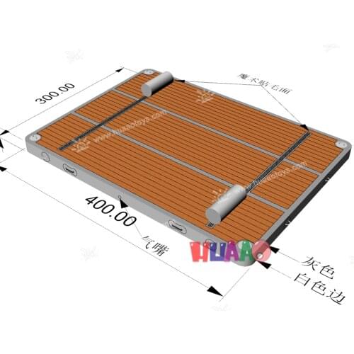 Teak Foam Inflatable Swim Platform Floating Dock Water Platform 4mx3mx0.2m