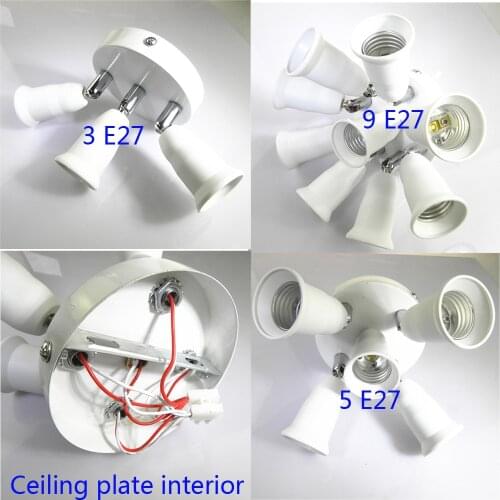 Ceiling light drop light E27 lamp base rotating 3/5/9 E27 Lamp Holder Converter 360 Degrees Flexible Rotation lamp holder
