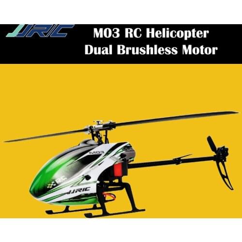 Hot JJRC 2020 New M03 2.4G 6-axis Gyro 6CH Radio Remote Control Dual Brushless Motor 3D/6G Stunt RC Helicopter Single Blade BNF