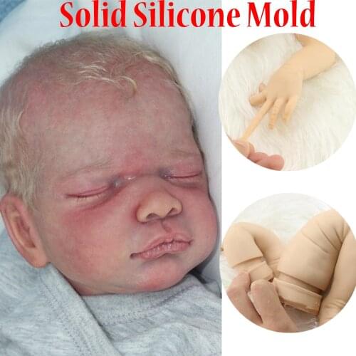 Rare Solid silicone mold DIY 20" bebe reborn silicone vinyl doll reborn kit parts soft realistic elastic feel