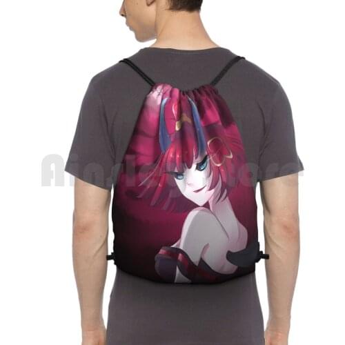 Blood Moon Evelynn Backpack Drawstring Bag Riding Climbing Gym Bag Luna Sangre Luna De Sangre Aspecto Evelynn Legends Fanart