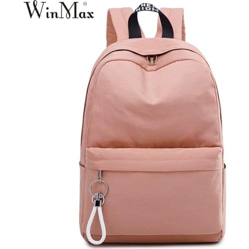 High Quality Unisex teebager Backpack New Arrival Nylon Men Women Shoulder School Bag Solid Style Students Rucksack Laptop Pack