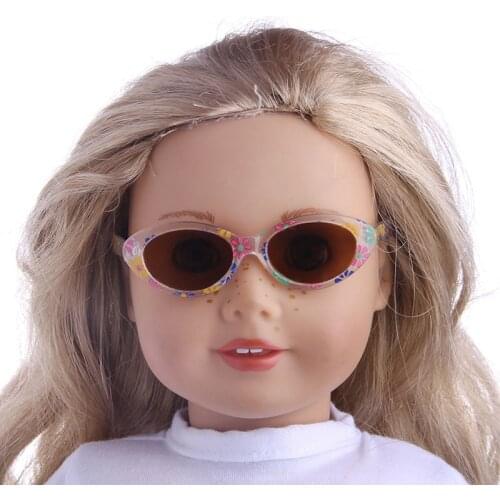 Five new fashion sunglasses Fit For Doll 18 inch Doll,43CM Newborn baby doll Accessories