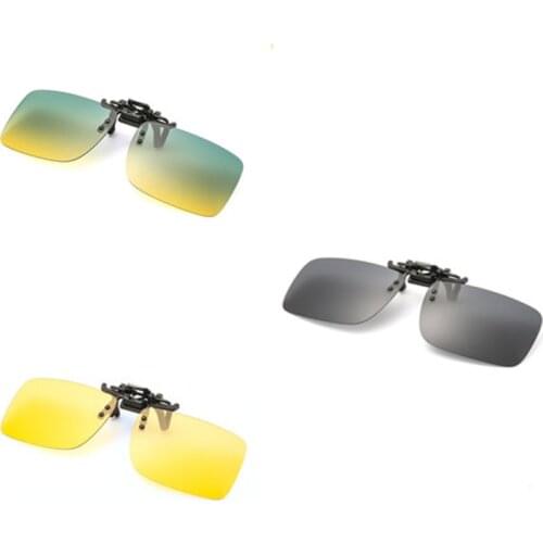1PC Unisex Fishing Eyewear Clip On Style Sunglasses UV400 Polarized Fishing Eyewear Day Time / Night Glasses Driver Goggles