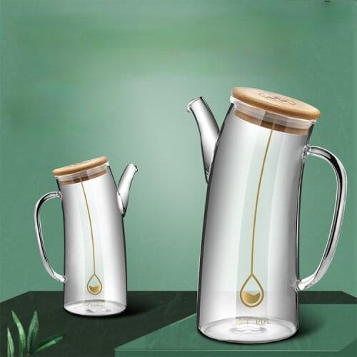 750ml kitchen supplies glass oil jug leak-proof bottle soy sauce bottle vinegar pot flavoring bottle oil tank Gravy Boats