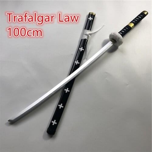 Trafalgar Law Sword Wooden Weapon Roronoa Zoro Anime Cosplay Wood Ninja Knife Samurai Trafalgar D Water Law Sword Prop Toys