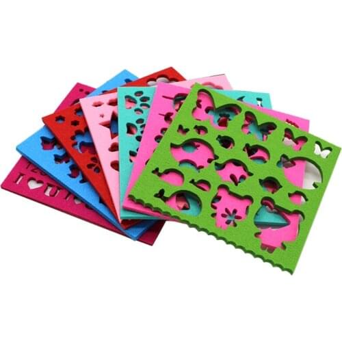7pcs Felt Mold Needle Felting DIY Craft Stencil Applique Handicraft Woolen Mould 54DC