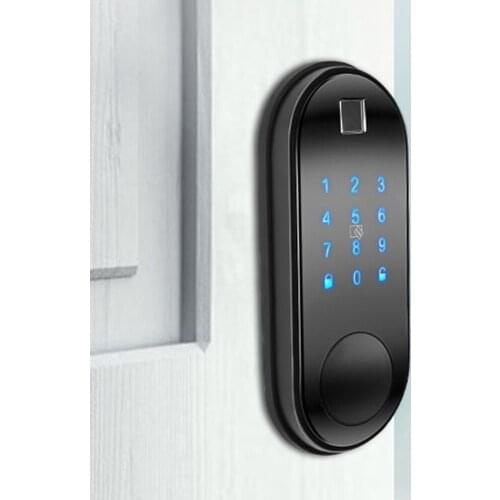 Fingerprint Password IC Card Smart Door Lock Phone App Remot Control Indoor Wooden Door Lock Zinc Alloy Black Gold Digital Lock