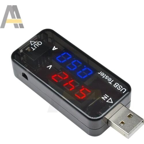 USB Current Voltage Charging Detector Tester 3 Bit Red Blue Detector Mobile Power Current Voltmeter Ammeter USB Charger Tester