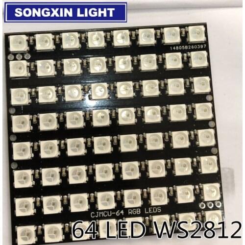 WS2812 LED 5050 RGB 8x8 LED Matrix for Arduino Brand New WS2812B 8*8 64-Bit Full Color 5050 RGB LED Lamp Panel Light For Arduino