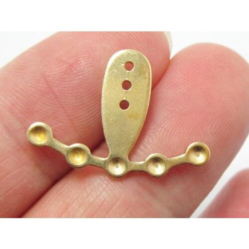 Brass charms Brass ball setting Earring pendant 23x16.5x1mm Brass dangle charm findings -10pcs R1315