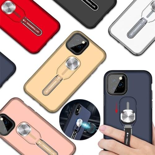 Car Holder Magnetic Bracket Loop Ring Case for iPhone 11 Pro Max XR X 6 6S 7 8 Plus XS Max Hide Finger Ring Holder Stand Cover