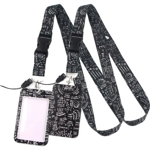LT654 Advanced Mathematical Formula Key lanyard Car Keychain Office ID Card Mobile Phone Key Ring Badge Holder Jewelry