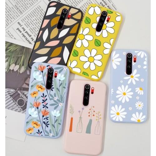 Hand Draw Flower Case For Xiaomi Redmi Note 8 7 Pro 8T Redmi 8A K20 K30 A3 Xiaomi Mi 9T Pro Case Back Cover TPU Silicone Dasiy