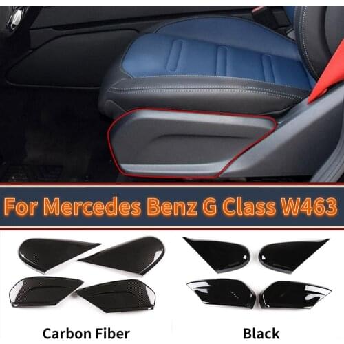 For Mercedes Benz G Class W463 2019-20 ABS Carbon Fiber Texture/Black Car Seat Side Decoration Panel Cover Trim Car Accessories