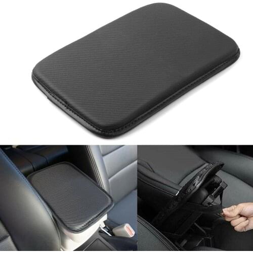 For JUNCTION PRODUCE Black Car Armrest Pad Covers Center ConsoleSeat Armrests Box Pad Armrest Storage Cushion Replacment 31*21cm