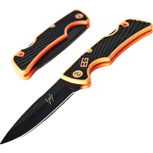DuoClang Mini Pocket Survival Folding Blade Knife 5Cr13 Steel, Rubber Handle Rescue Self Defense EDC Tool