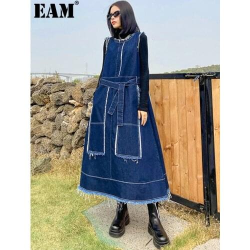 Модные джинсовые платья EAM China At AliExpress