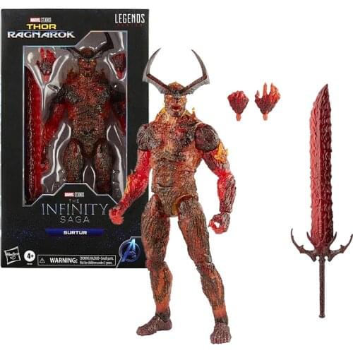 Hasbro Marvel Legends Anime Figure Thor Ragnarok Flame Giant Surtr Genuine Model Doll Anime Action Figure Toys for Children