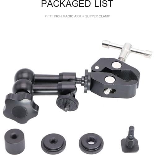 Used To Install HDMI Monitor LED Light Camera Flash DSLR, Super Clamp 7 Inch Adjustable Magic Articulated Arm office accessories