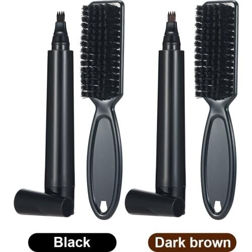 Men Waterproof Beard Pencil Filler Kit Beard Pen Beard Filler Pencil And Brush Moustache Filling Pen Men Beard Makeup