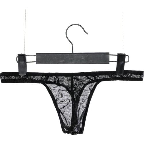 Sexy Gay Underwear Men Transparent Mesh Lace Briefs Shorts cuecas Masculinas Low Waist Pouch Underpants ropa interior hombre