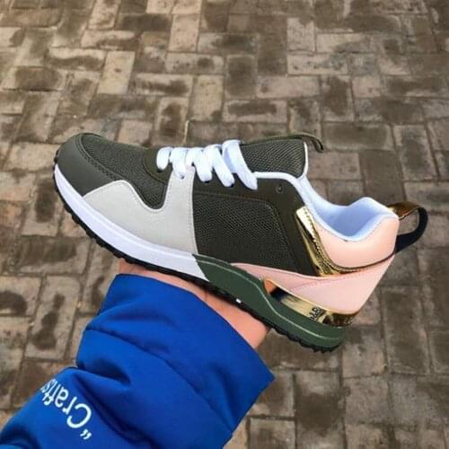 2021 New fashion large size round head low help flat with womens front line casual sports solid color womens shoes