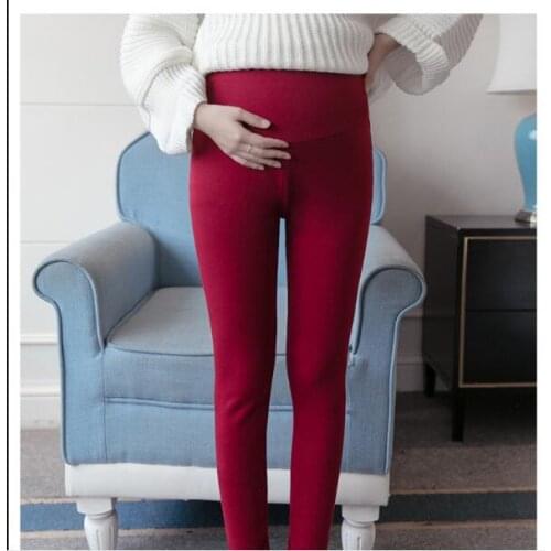 New Hot Sale Good Quality Cotton Maternity Pants All Match Thicken Velvet Warm Winter and autumn Pants For Pregnant Women