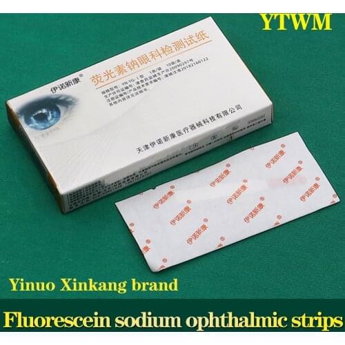 Jingming Brand Ophthalmic Fluorescent Strip Fluorescein Sodium Test Paper Test Strip