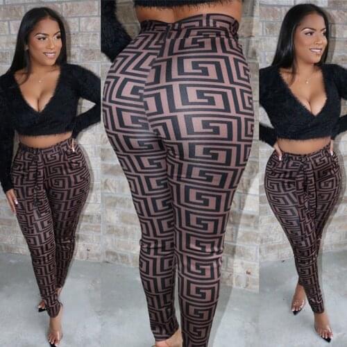 Autumn Clothing Fashion Sexy Print Skinny Sports Yoga-wear Fitness Pants Women Leggings Club Outfits Streetwear Y2k Wholesale