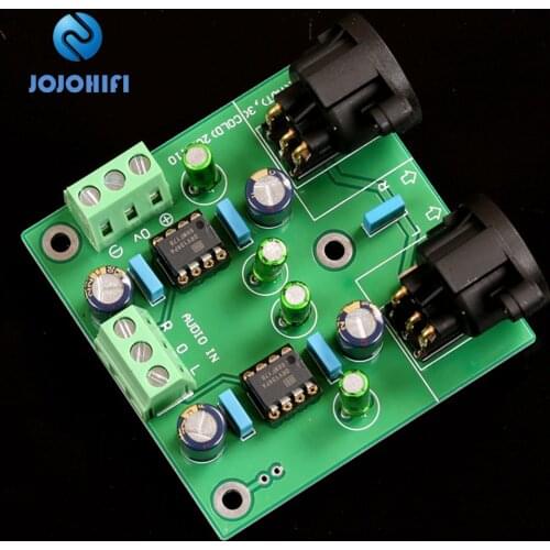 PCB Board / DRV134PA High Performance Dual Channel Single-ended to Balance Finished Board 63*63mm (Second Version)